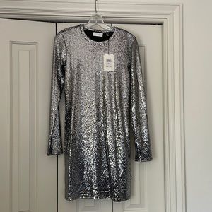 7 for all mankind sequin shift dress